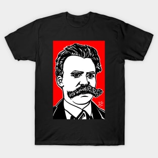 FRIEDRICH NIETZSCHE ink and acrylic portrait T-Shirt